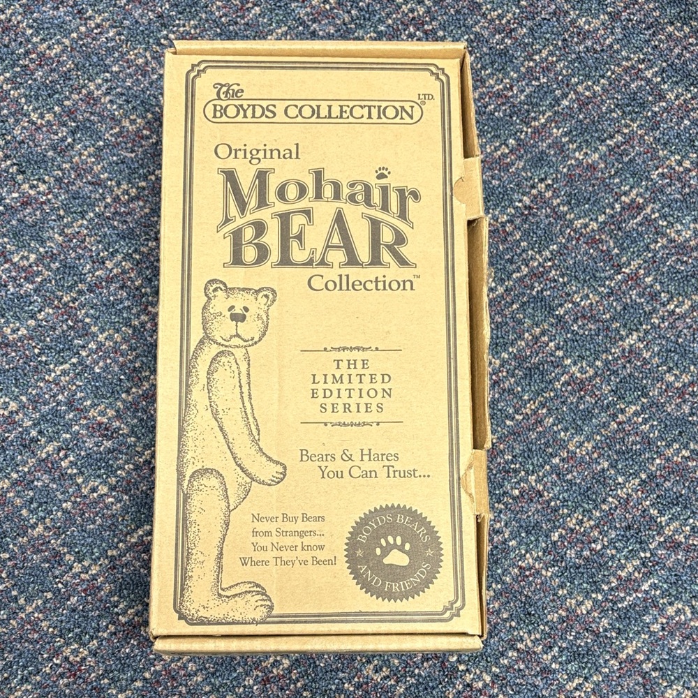 New The Boyds Collection original mohair bear with box